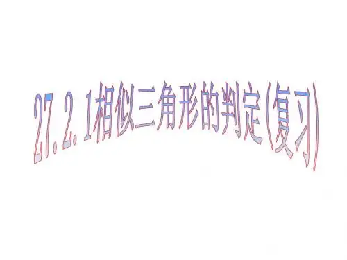 相似三角形的判定复习