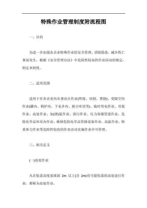 特殊作业管理制度附流程图【最新版】