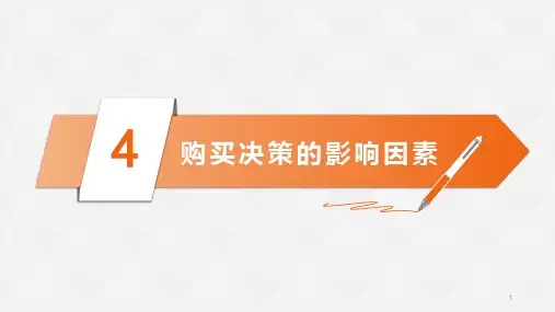 购买决策的影响因素