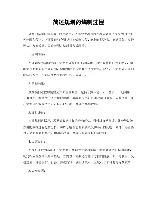 简述规划的编制过程