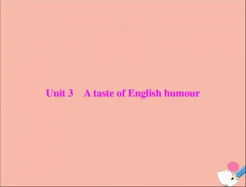 2020年高考英语一轮复习第一部分Unit3AtasteofEnglishhumour课件必修4