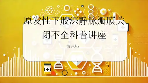 原发性下肢深静脉瓣膜关闭不全科普讲座PPT课件