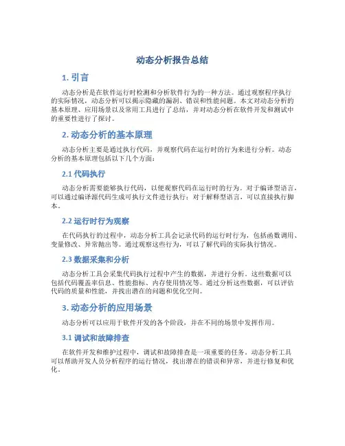 动态分析报告总结