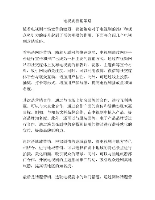 电视剧营销策略