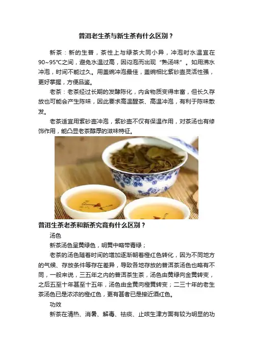 普洱老生茶与新生茶有什么区别？