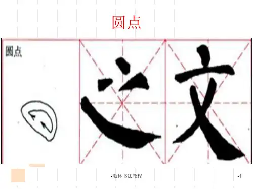 颜体书法教程课件