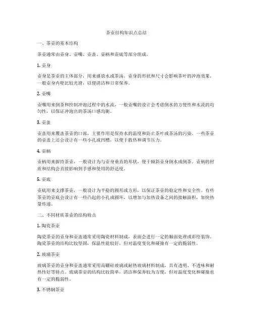 茶壶结构知识点总结