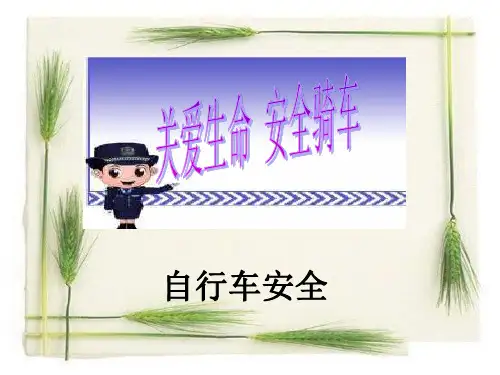 最新小学公共安全主题班会教育《自行车骑车安全》精美课件