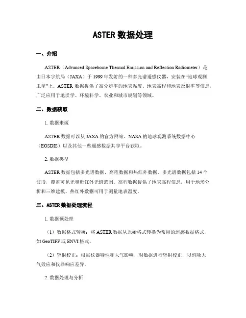 ASTER数据处理