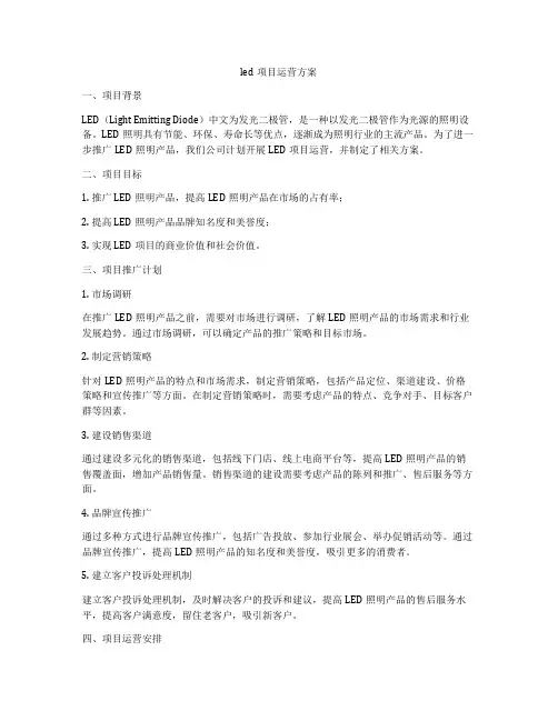 led项目运营方案