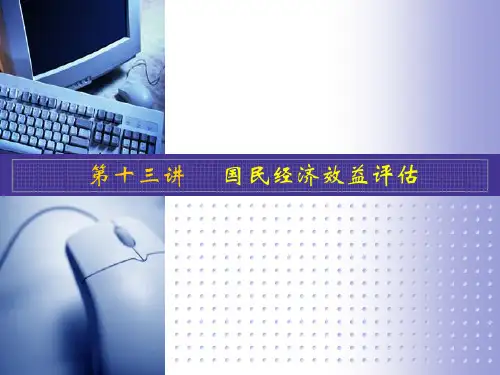 国民经济效益评估---《工程经济及项目评估》课件(12 of 15)