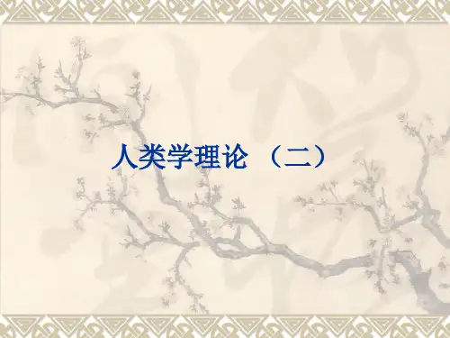 文化人类学 人类学理论 二 