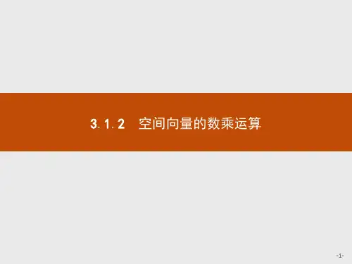 高中数学选修2-1第3章3.1.2空间向量的数乘运算课件人教A版