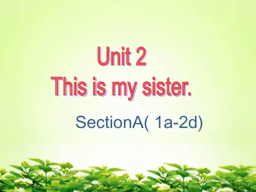 Unit2SectionA1a-2d课件人教版七年级英语上册