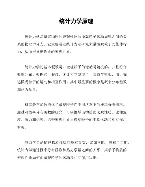 统计力学原理