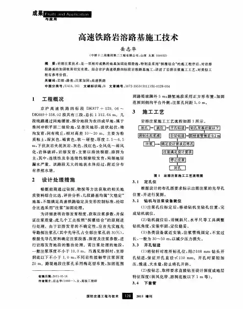 高速铁路岩溶路基施工技术