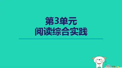 2024七年级语文上册第3单元阅读综合实践课件新人教版