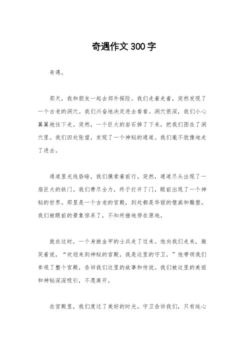 奇遇作文300字