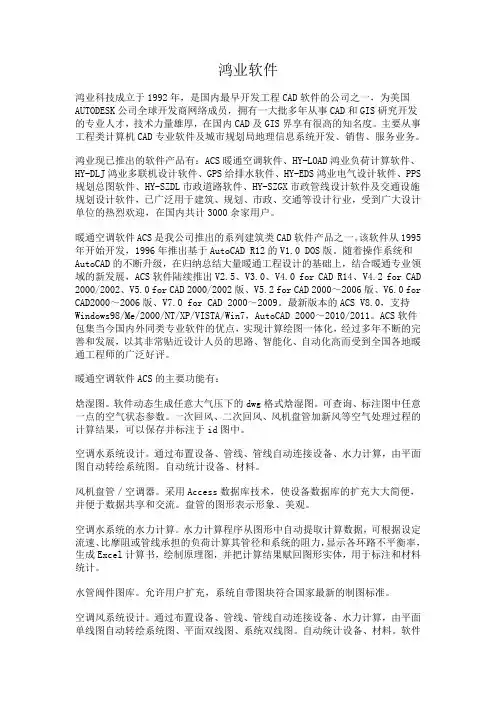 鸿业软件