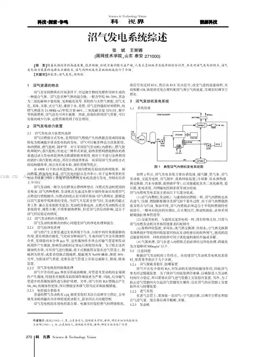 沼气发电系统综述