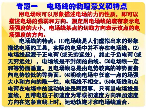 新人教版物理课件4电场线的理解与应用