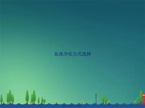 血液净化方式选择讲课文档