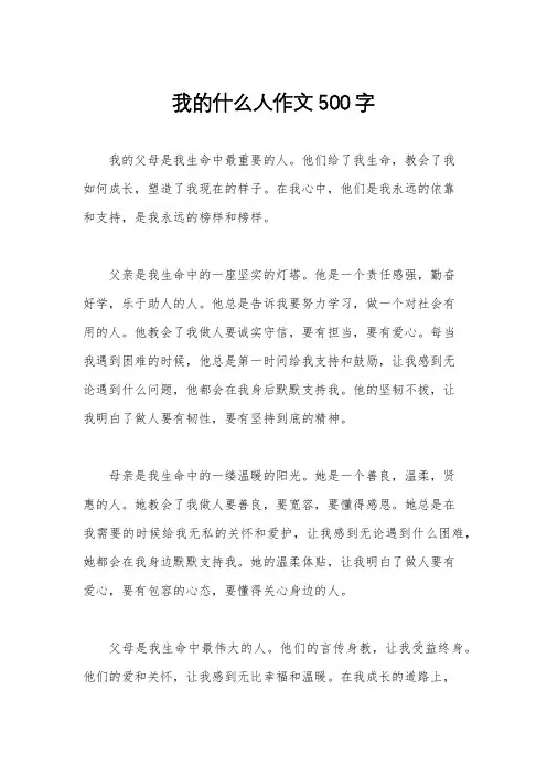 我的什么人作文500字