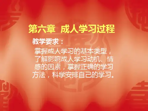 成人教育学6精品PPT课件
