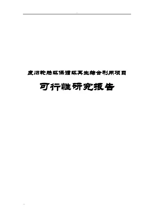 废旧轮胎环保循环再生综合利用项目可行性研究报告