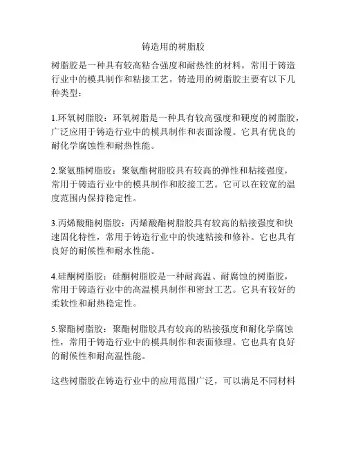 铸造用的树脂胶