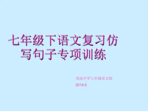 人教版初一语文下期末复习-仿写句子
