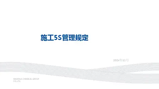 施工单位、项目5S管理规定-202x