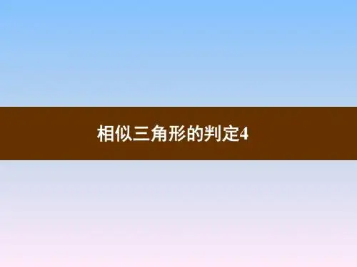7、优秀相似三角形的判定定理(AA).