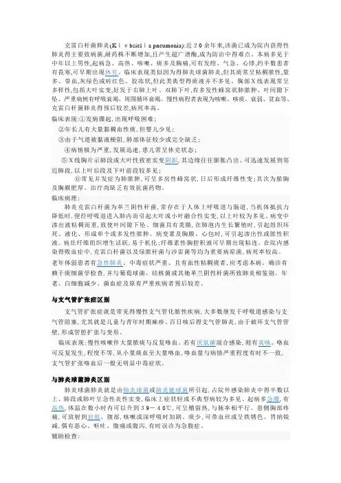 肺炎克雷伯杆菌肺炎