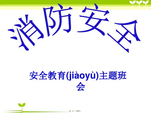 最新消防安全主题班会-PPT课件精品课件
