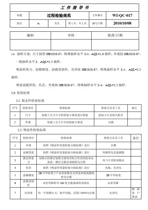 过程检验规范(已打印)