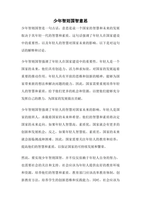 少年智则国智意思