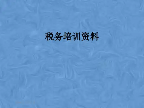 税务培训资料