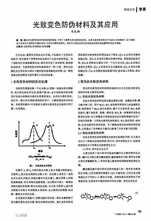 光致变色防伪材料及其应用
