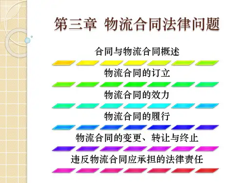 第三章  物流合同法律问题(一)