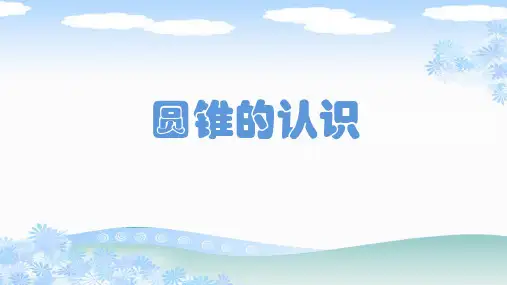 新人教版六年级数学下册《圆锥的认识》PPT