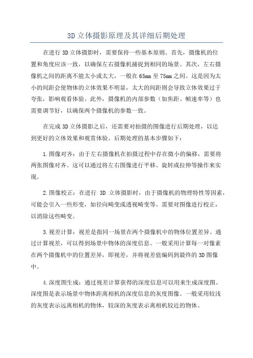 3D立体摄影原理及其详细后期处理