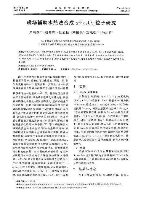 磁场辅助水热法合成α-Fe2O3粒子研究