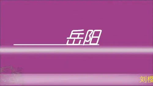岳阳介绍ppt