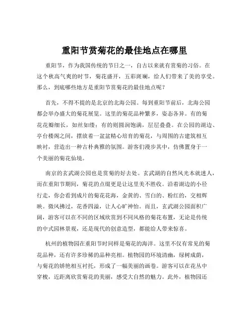 重阳节赏菊花的最佳地点在哪里