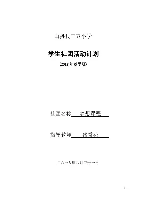 梦想课教学工作计划()