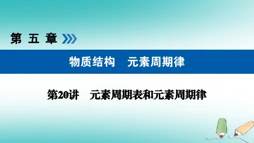 2019届全国通用版高考化学大一轮复习第20讲元素周期表和元素周期律考点2元素周期律优选讲义