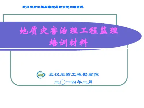 地灾防治监理培训材料