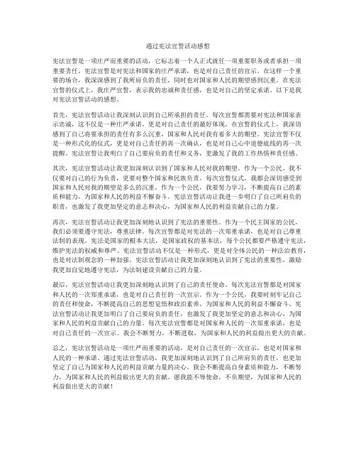 通过宪法宣誓活动感想