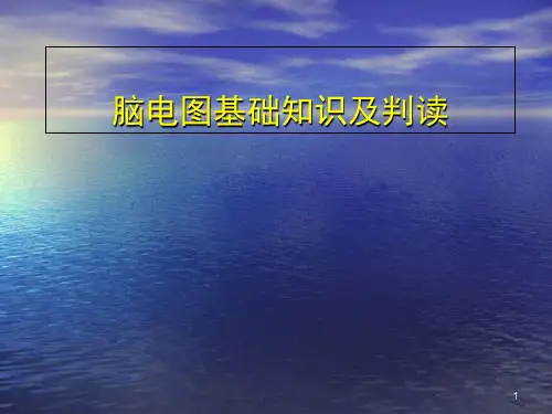 脑电图基础知识及判读参考PPT